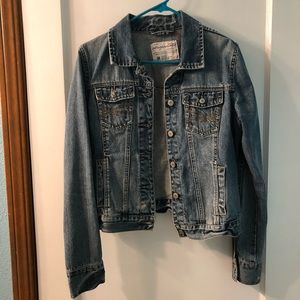 Aeropostale medium wash denim jacket - size M